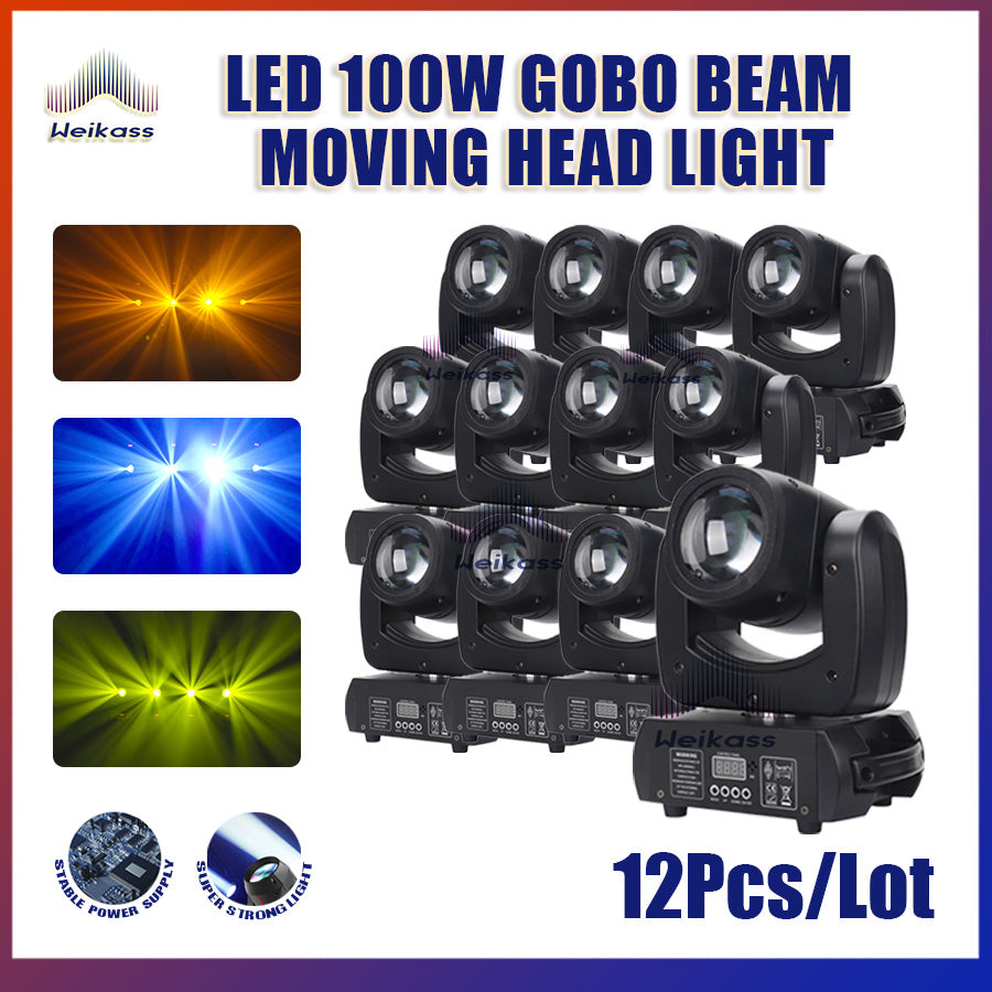 No Tax 1-12Pcs Hot Selling LED 100W Beam Spot Moving Head 18 Prisms For DMX512 Disco Party Dj Wedding Christmas Stage Lighting Party