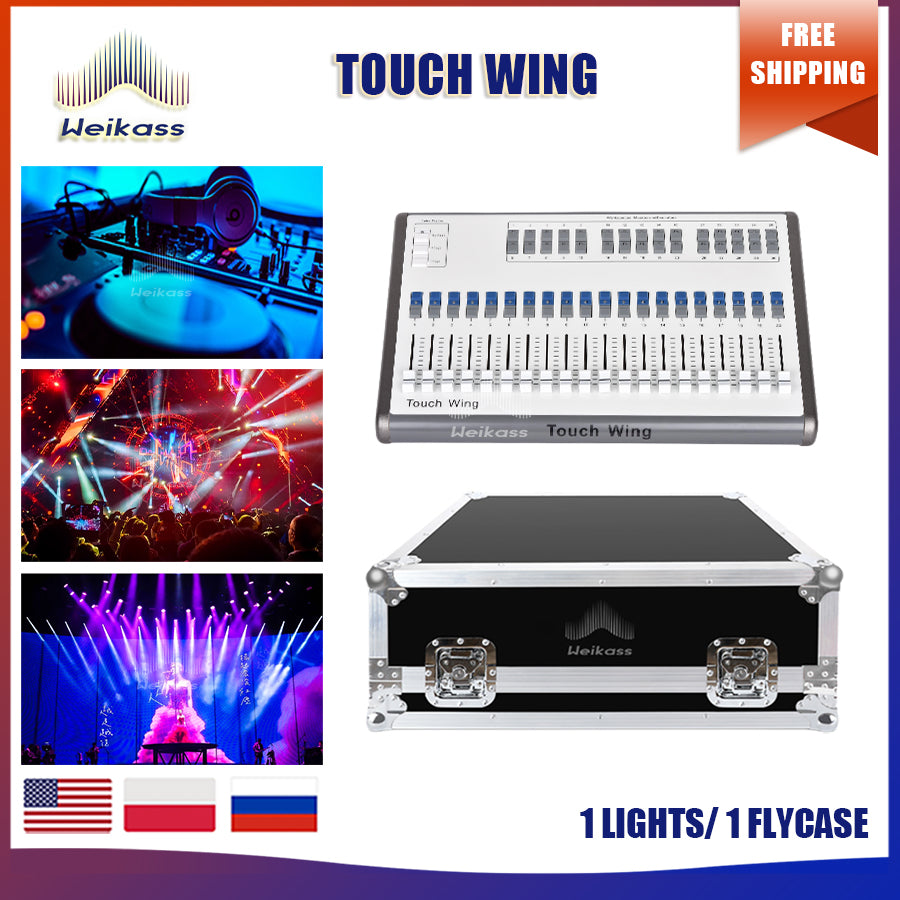 Touch Wing DMX Controller Titan Mobile Titan Quarz DMX Console 192 Tiger Touch Pro Plus Stage Lighting for Par Moving Head Flycase option