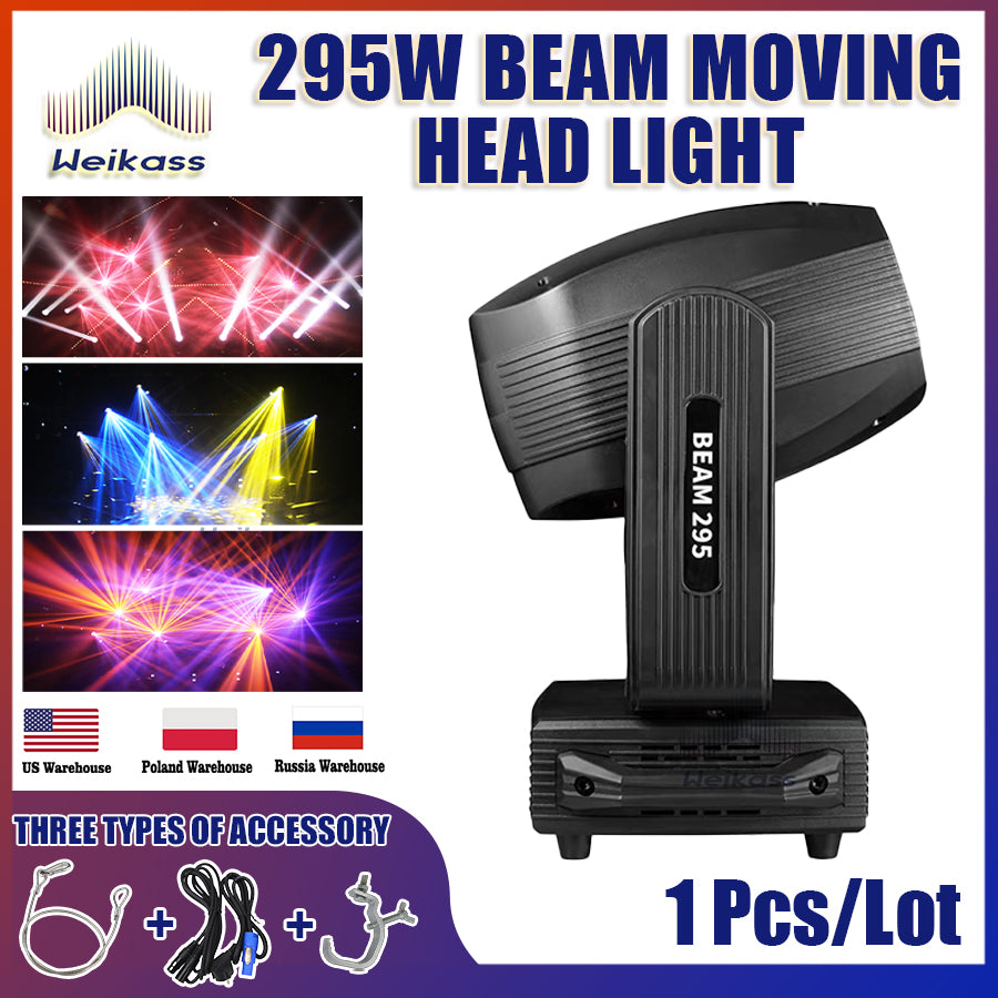 0 Tax 1-10PCS 295W Beam Moving Head Light DMX Stage Lighting For Wedding DJ Disco Party Concert Professional Facet Prism Effect