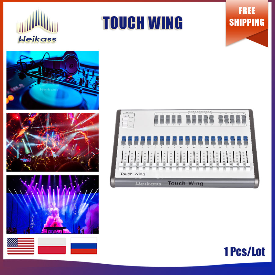 Touch Wing DMX Controller Titan Mobile Titan Quarz DMX Console 192 Tiger Touch Pro Plus Stage Lighting for Par Moving Head Flycase option