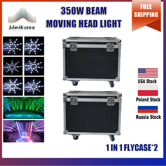 0 Tax 2Pcs FlightCases 1in1 For High Brightness 350W LED Sharpy Super Beam Moving Head Light For Stage DJ Bar Nightclub Disco