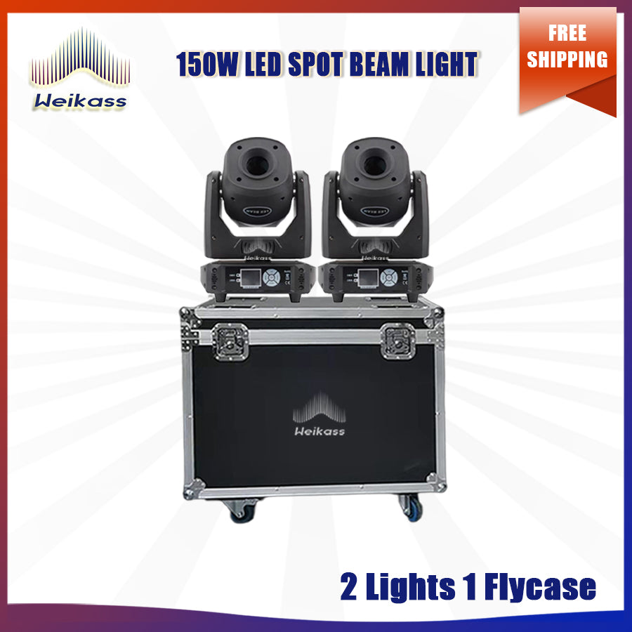 No Tax 2Pcs LED 150W Beam Gobo Moving Head Stage Light Effect 3 Or 8 Prism DMX512 For Club Party Pattern Light KTV Disco DJ With 1Flycase