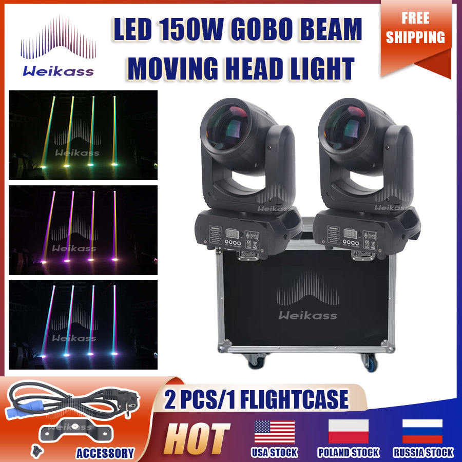 No Duty 1-12Pcs Mini 150W LED Beam Spot Light 6+12 Rotating Prism Moving Head Light For DJ Bar Disco Party Club Stage Effect Lighting