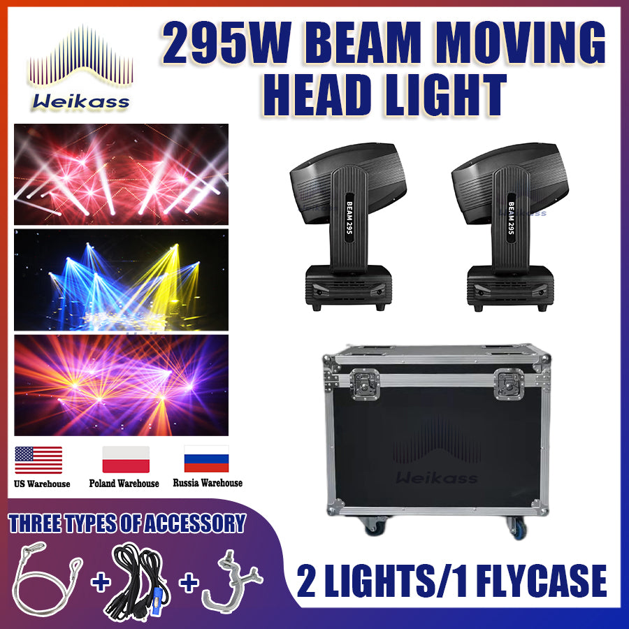 0 Tax 1-10PCS 295W Beam Moving Head Light DMX Stage Lighting For Wedding DJ Disco Party Concert Professional Facet Prism Effect