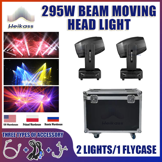 0 Tax 2Pcs 295W 14R Moving Head Beam Stage Light With Dual Flycase Effects DMX For Wedding DJ Bar Disco Concert Party Christmas