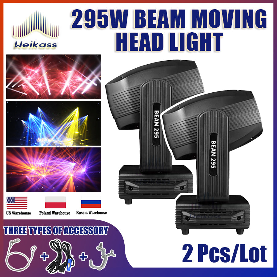 0 Tax 1-10PCS 295W Beam Moving Head Light DMX Stage Lighting For Wedding DJ Disco Party Concert Professional Facet Prism Effect