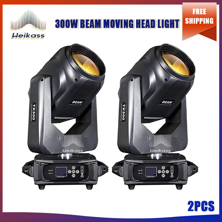 No Tax 2Pcs New Beam LED 300W Moving Head Lighting 8+16 Prism Frost Effect Rainbow Wheel For DJ Bar Disco Party Wedding Stage