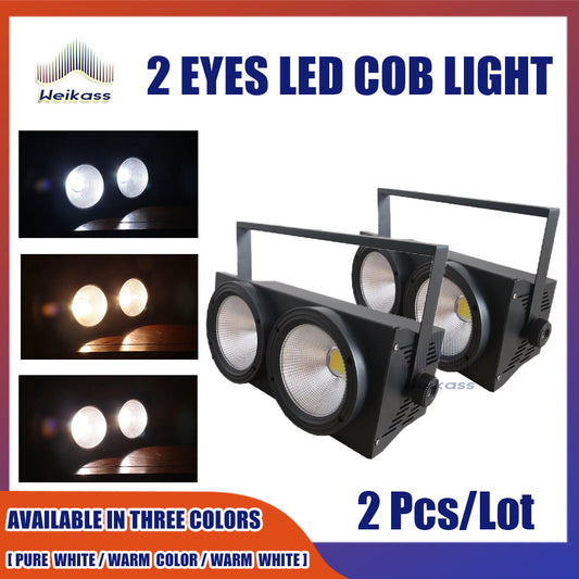 No Tax 2Pcs COB 2 Eyes 200W Par Stage Lights Fast Delivery LED Color Matching Party Voice Control KTV Disc Christmas