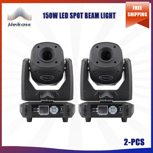 No Tax 2Pcs 150W Beam Gobo Light 3 Or 8 Prism LED Spot Light Stage Effect Lighting DJ Disco Stage Moving Head Lights Stage DJ Lighting