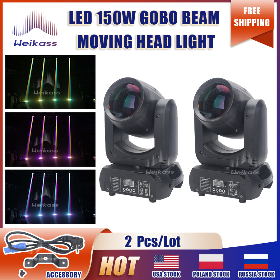 No Duty 1-12Pcs Mini 150W LED Beam Spot Light 6+12 Rotating Prism Moving Head Light For DJ Bar Disco Party Club Stage Effect Lighting