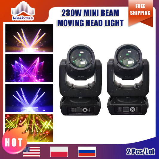 0 Tax 2Pcs Mini Beam 230W 7R Moving Head Light DJ Moving Key Model Sharpy Beam Stage Disco Light