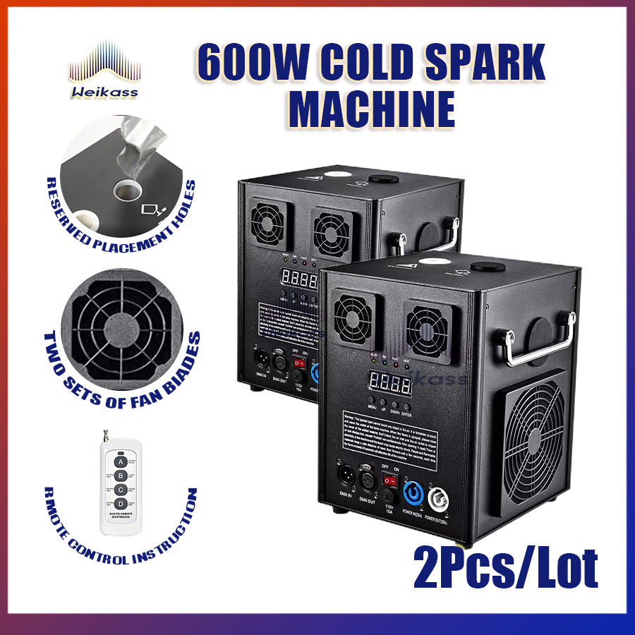 0 Tax 1-12Pcs 600W Cold Spark Machine DMX Remote Control With LCD Display 600W Cold Firework Machine Fountain Cold Sparkular Machine Ti Powder