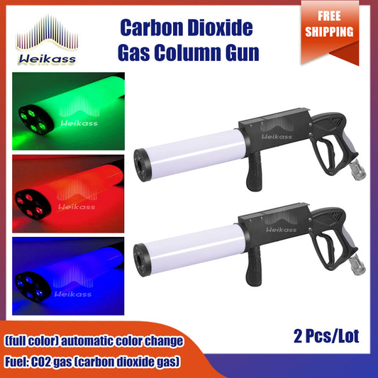 0 Tax 2Pcs Hot Sale Carbon Dioxide Gas Column Gun With RGB Leds For Disco Dj Pun Wedding Party LED Effect Equipment LED CO2 DJ Gas Gun