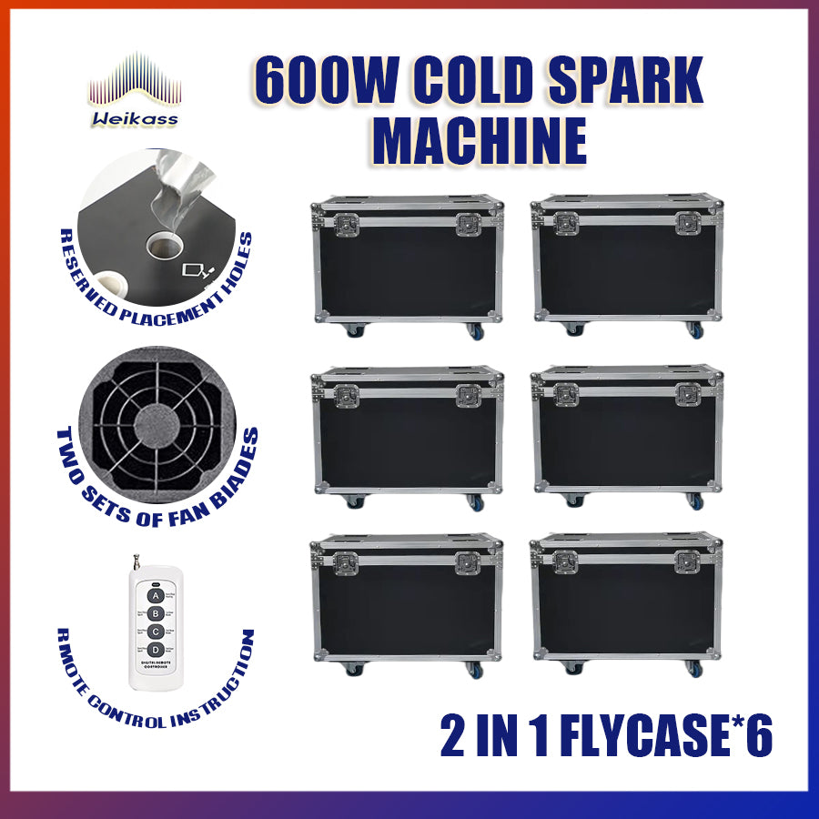 0 Tax 1-12Pcs 600W Cold Spark Machine DMX Remote Control With LCD Display 600W Cold Firework Machine Fountain Cold Sparkular Machine Ti Powder