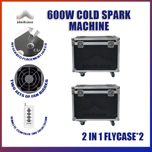 0 Tax 2Pcs Flight Case 2in1 For 600W Cold Spark Machine 600w Sparkler Wedding 600W Fireworks Cold Spark Machine Firework Ti Powder Indoor