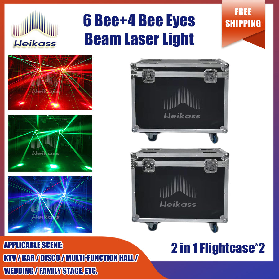 0 Tax 1-10 New Bee Eye Laser 6 Arms Beam Led RGBW Moving Head Light With DMX Control For Disco Party Christmas Recommend