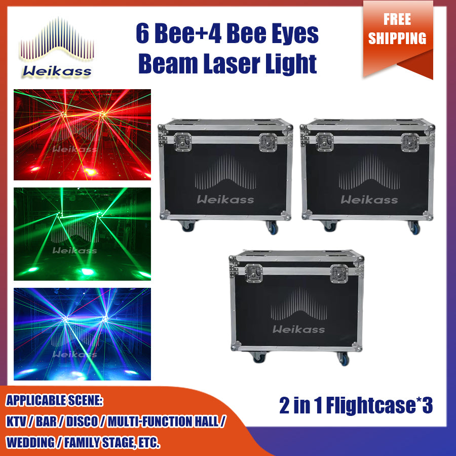 0 Tax 1-10 New Bee Eye Laser 6 Arms Beam Led RGBW Moving Head Light With DMX Control For Disco Party Christmas Recommend