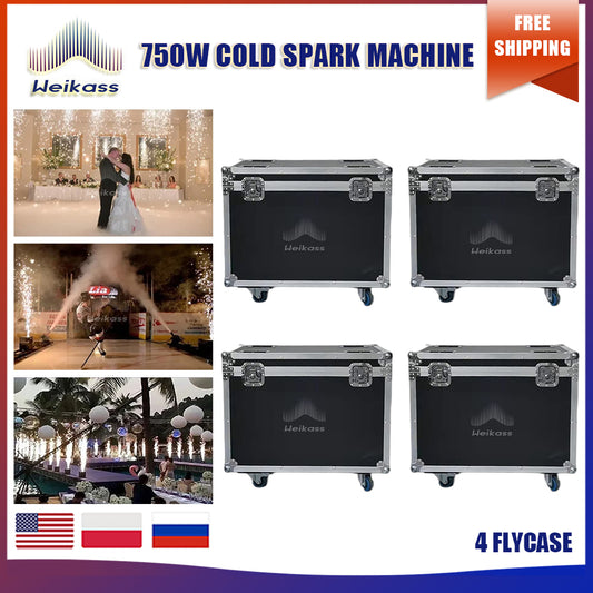 No Tax 4Pcs 2In1 Flycases For 750W Downward Spark Machine Ice Waterfall Firework Fountain For Stage Dmx Control Wedding Party dj Nightclub Show Special Effect