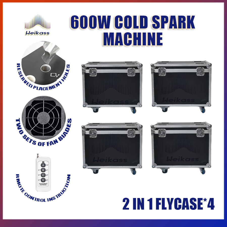 0 Tax 1-12Pcs 600W Cold Spark Machine DMX Remote Control With LCD Display 600W Cold Firework Machine Fountain Cold Sparkular Machine Ti Powder