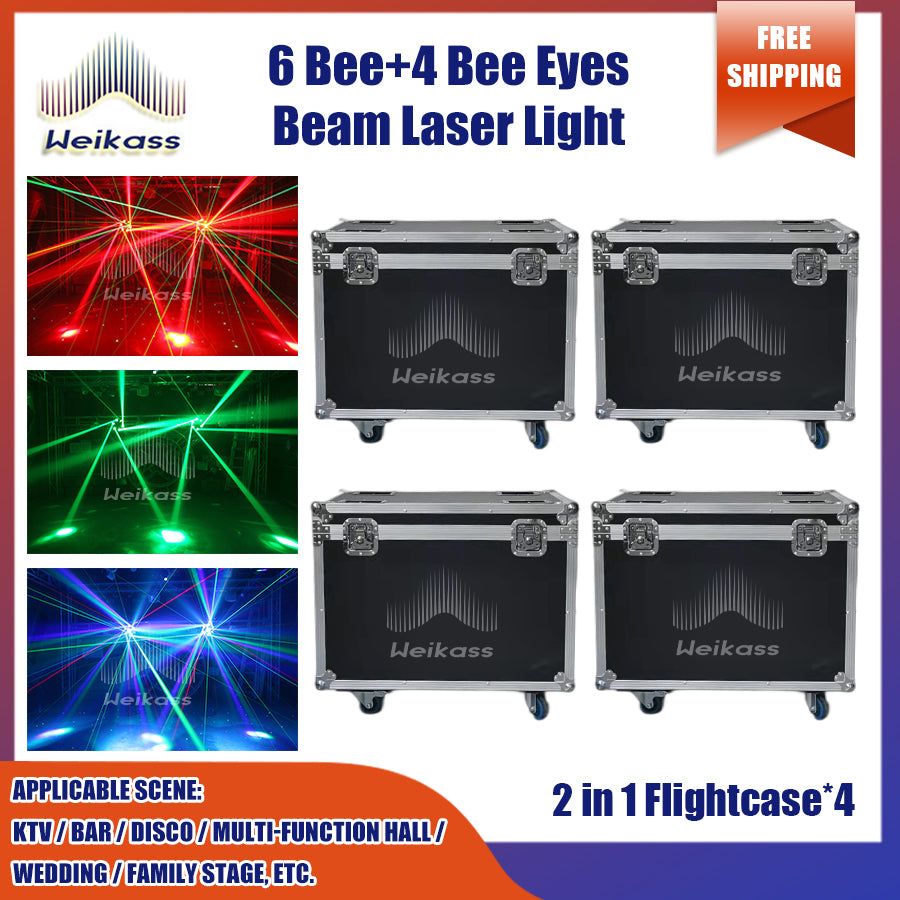 0 Tax 1-10 New Bee Eye Laser 6 Arms Beam Led RGBW Moving Head Light With DMX Control For Disco Party Christmas Recommend