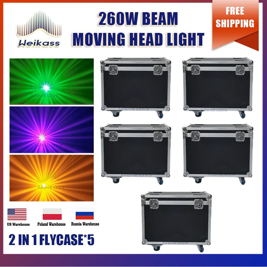 0 Tax 1-10Pcs 10R Beam 260W Moving Head Light Led Spot Dmx For Club Dj Stage Lighting Party Disco Wedding Event beam show Flightcase