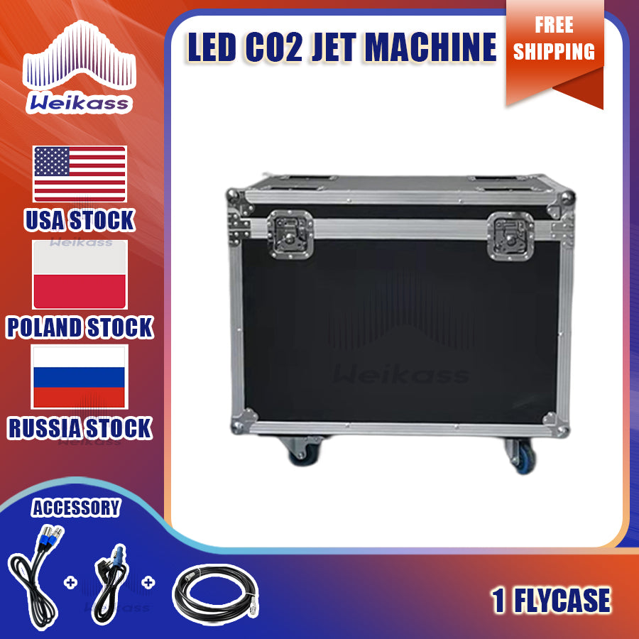 0 Tax 1Pcs Flightcase(2in1) For  LED CO2 Jet Machine Co2 Cryo Jet Canon Stage Effect Co2 Fog Machine With Free Co2 Gas Hose For Stage DJ Lighting