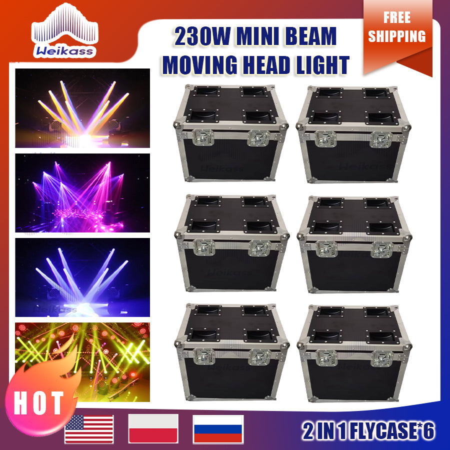 0 Tax Professional 1-12Pcs Mini Beam 230W 7R Moving Head Light Professional Stage Beam Lighting for Show Party Disco DMX FlightCase Option