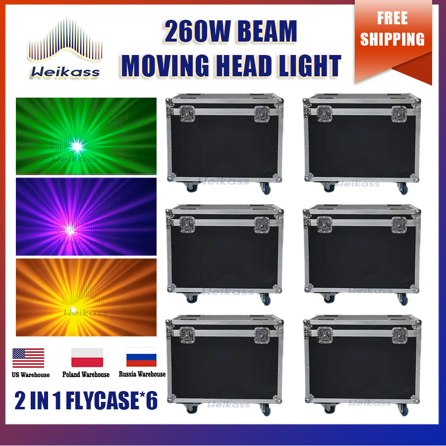 0 Tax 1-10Pcs 10R Beam 260W Moving Head Light Led Spot Dmx For Club Dj Stage Lighting Party Disco Wedding Event beam show Flightcase