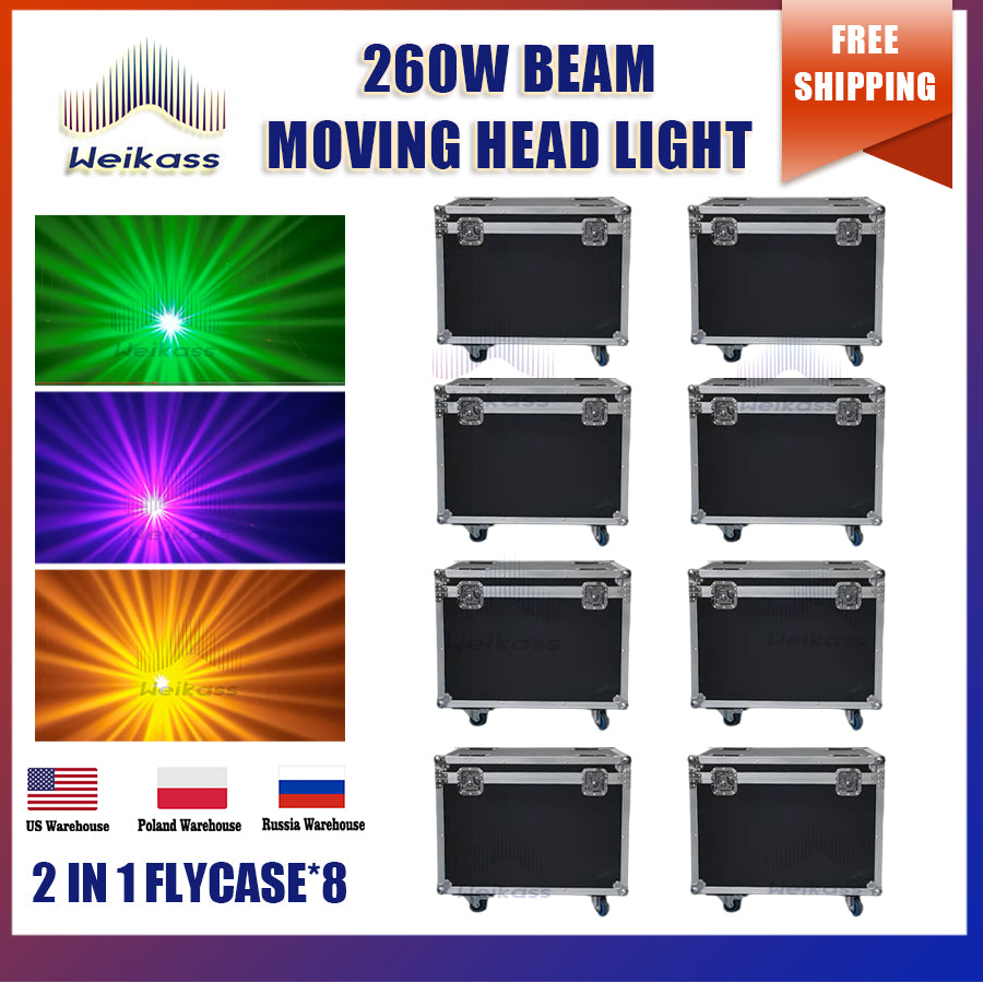 0 Tax 1-10Pcs 10R Beam 260W Moving Head Light Led Spot Dmx For Club Dj Stage Lighting Party Disco Wedding Event beam show Flightcase