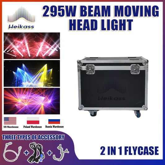 0 Tax 1 Flycase For 295W Beam Moving Head Light  Stage Lighting Rotating Pattern Colorful Light Strip Wedding Performance