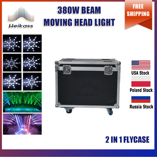 0 Tax 1Pcs Flight Case For New Bulb Beam 380W 20R Moving Head Lighting Colored Beam Lighting For DJ Disco Concert Wedding Spotlight