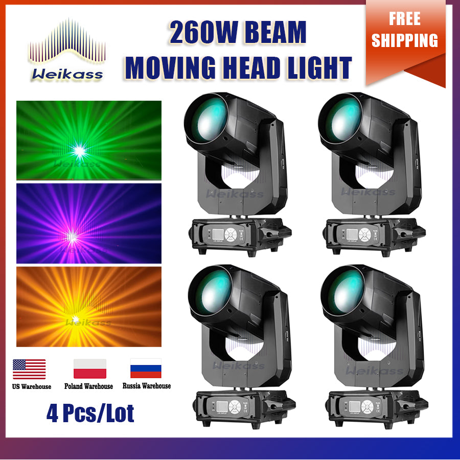 0 Tax 1-10Pcs 10R Beam 260W Moving Head Light Led Spot Dmx For Club Dj Stage Lighting Party Disco Wedding Event beam show Flightcase