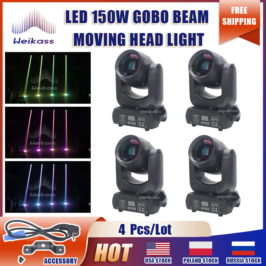 No Duty 1-12Pcs Mini 150W LED Beam Spot Light 6+12 Rotating Prism Moving Head Light For DJ Bar Disco Party Club Stage Effect Lighting