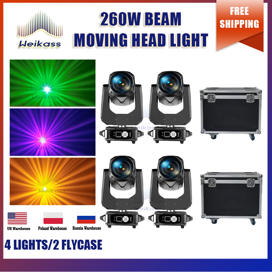 0 Tax 1-10Pcs 10R Beam 260W Moving Head Light Led Spot Dmx For Club Dj Stage Lighting Party Disco Wedding Event beam show Flightcase