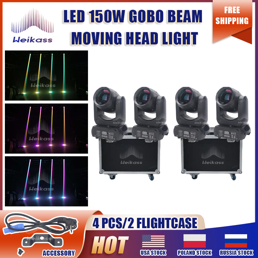 No Duty 1-12Pcs Mini 150W LED Beam Spot Light 6+12 Rotating Prism Moving Head Light For DJ Bar Disco Party Club Stage Effect Lighting