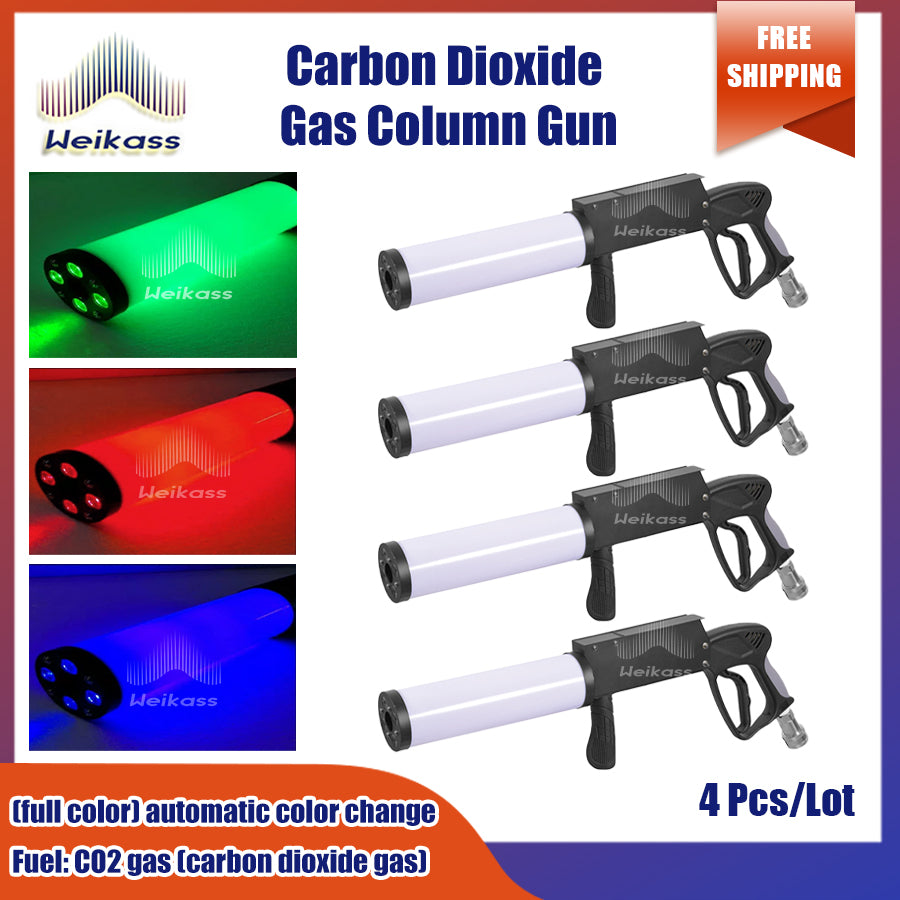 0 Tax 2-8Pcs Hot sell Carbon dioxide gas gun RGB LED handheld dry ice gun disco DJ CO2 atmosphere prop wedding nightclub party Stage