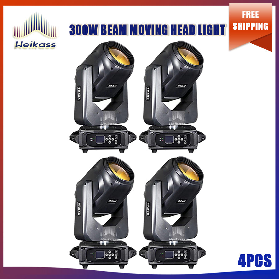 No Tax 4Pcs 300W LED Beam Spot Wash Moving Head Light For Disco Nightclub Wedding Stage Party Light TK300