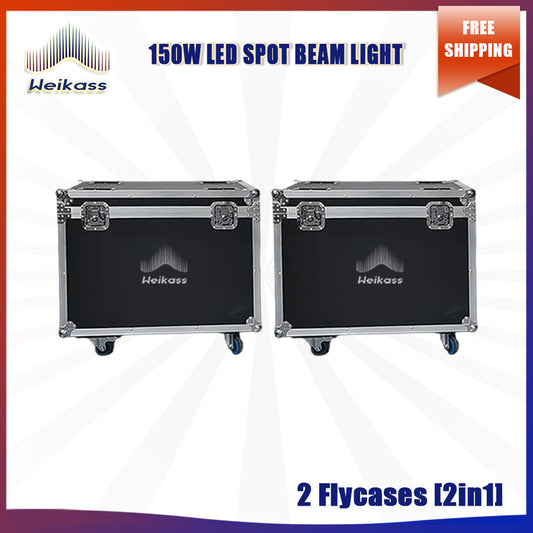 No Tax 2x Flycases For LED 150W Beam Gobo Moving Head Stage Light Effect 3 Or 8 Prism DMX512 For Club KTV Disco DJ Party Lighting Pattern