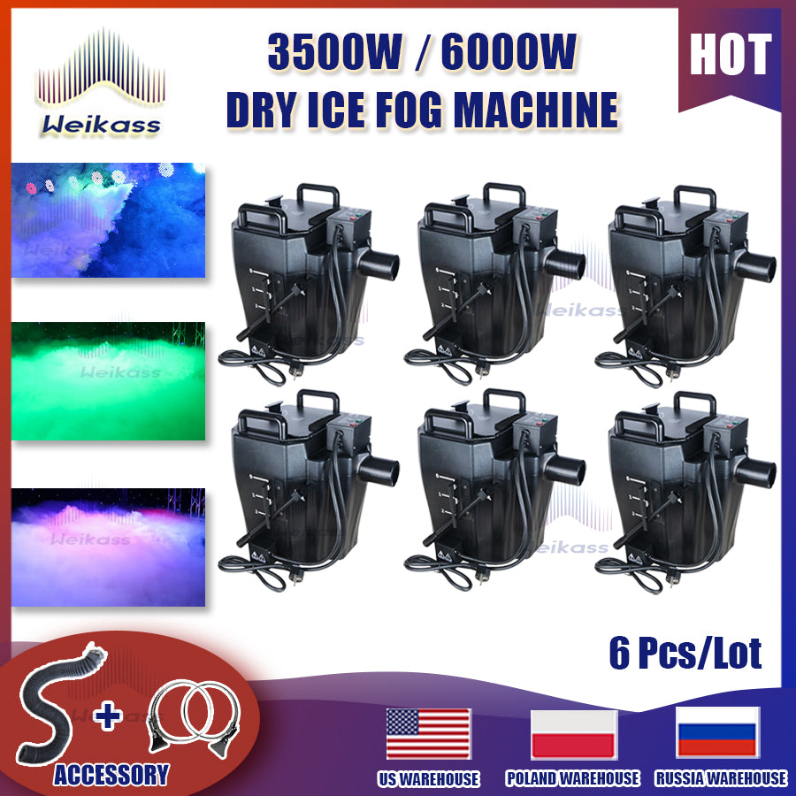 0 Tax 1-6Pcs  3500W 6000W Dry Ice Machine Low Lying fog Smoke Machine Nimbus 3500W Dry Ice Fog Machine For Wedding Stage Party Events DJ Show