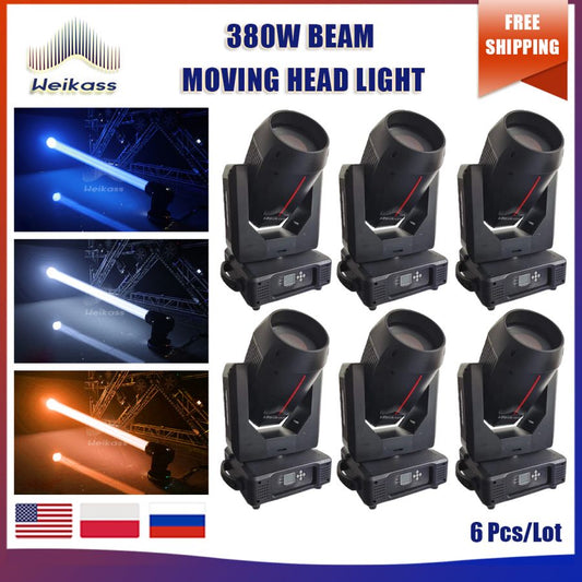 No Tax 6Pcs 380W 20R Beam Moving Head Lighting For Wedding Concert Bar Disco Stage Lighting Equipment High Power