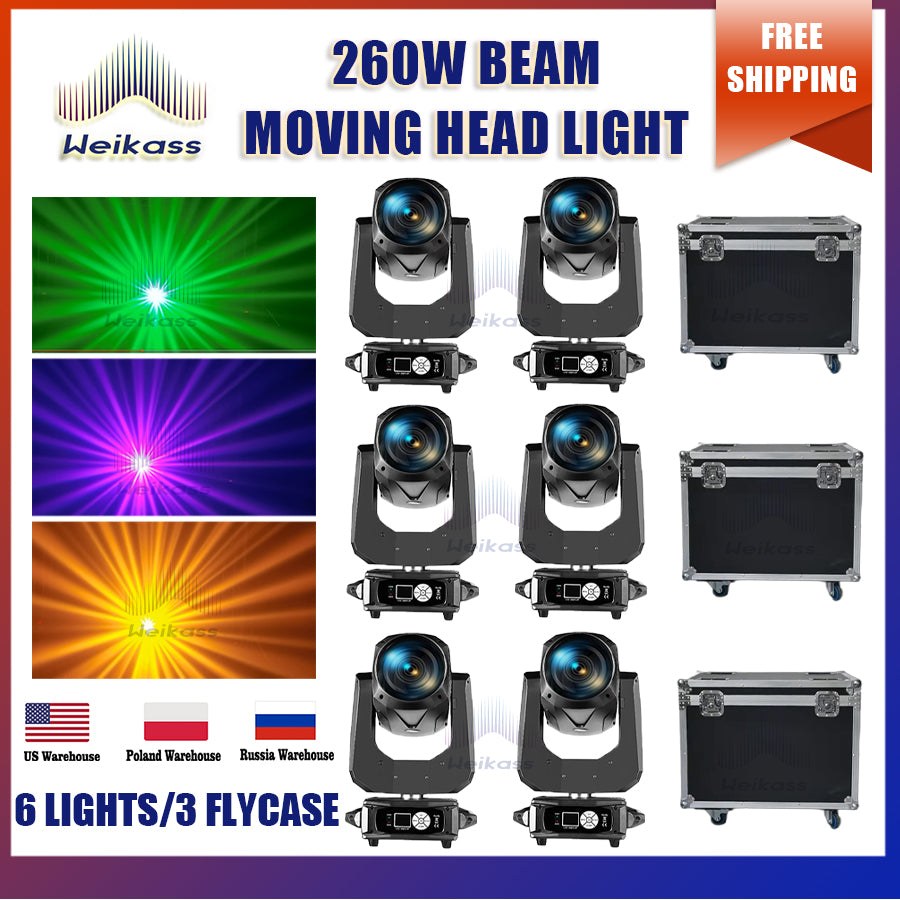 0 Tax 1-10Pcs 10R Beam 260W Moving Head Light Led Spot Dmx For Club Dj Stage Lighting Party Disco Wedding Event beam show Flightcase