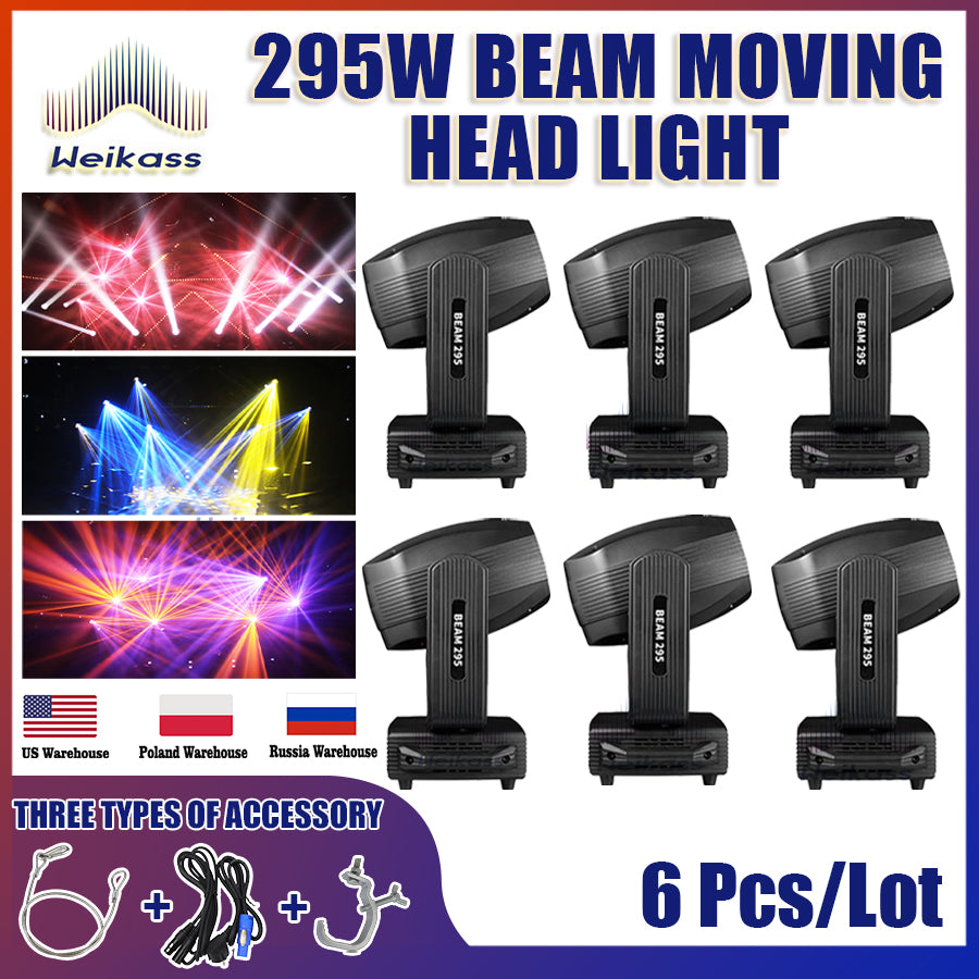 0 Tax 1-10PCS 295W Beam Moving Head Light DMX Stage Lighting For Wedding DJ Disco Party Concert Professional Facet Prism Effect