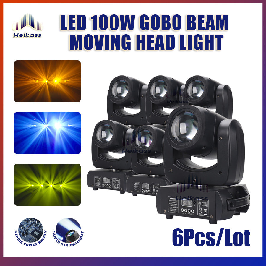 No Tax 1-12Pcs Hot Selling LED 100W Beam Spot Moving Head 18 Prisms For DMX512 Disco Party Dj Wedding Christmas Stage Lighting Party