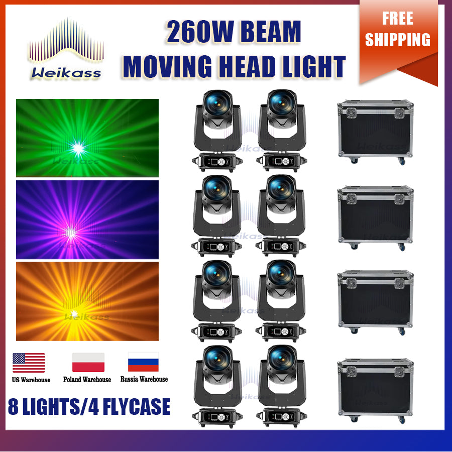 0 Tax 1-10Pcs 10R Beam 260W Moving Head Light Led Spot Dmx For Club Dj Stage Lighting Party Disco Wedding Event beam show Flightcase