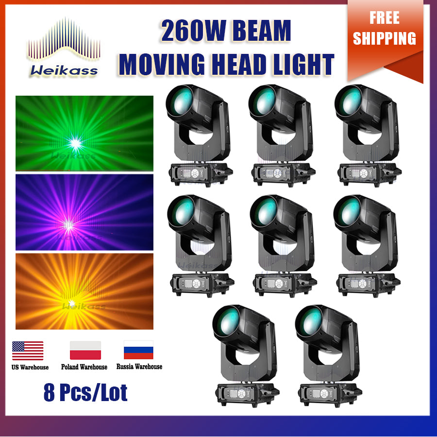 0 Tax 1-10Pcs 10R Beam 260W Moving Head Light Led Spot Dmx For Club Dj Stage Lighting Party Disco Wedding Event beam show Flightcase