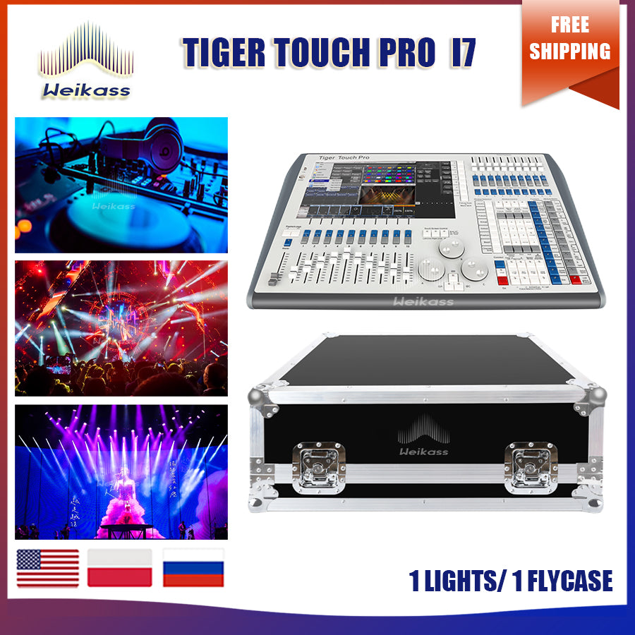 DMX Console Tiger Touch Pro Titan Mobile Command Wing Fader Wing Quarz M1 Controller Stage Light Dmx Control Beam Moving Head Flycase Option