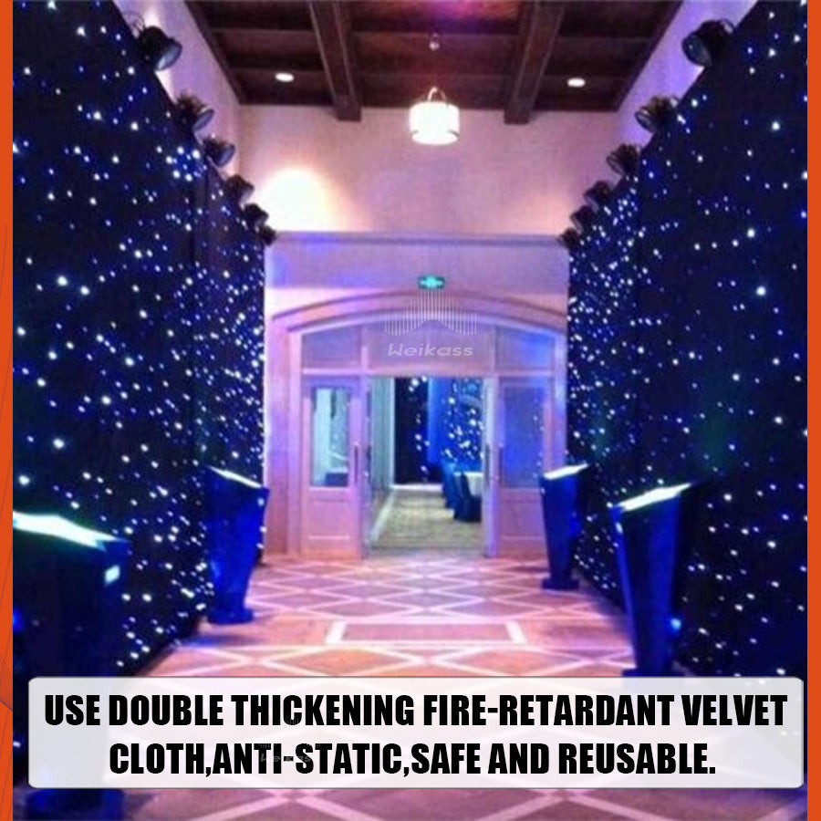 Super Deal Customize LED Star Curtain Cloth LED Three Colors Star cloth backdrop with cloth For wedding Christmas Party Customed