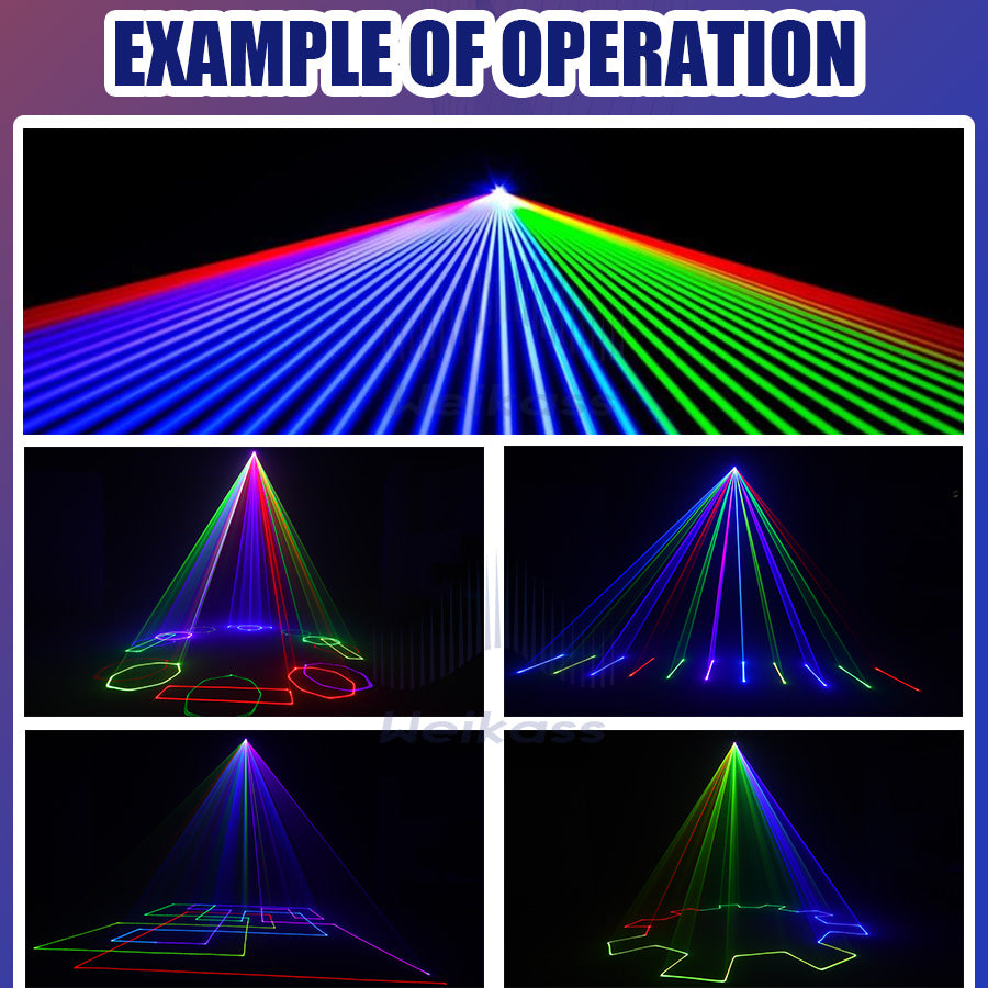 0 Tax 2W 1-10Pcs New Animation Laser Light DMX512 Laser DJ Disco Laser Projector Stage Effect Laser Light for Dance Party Bar