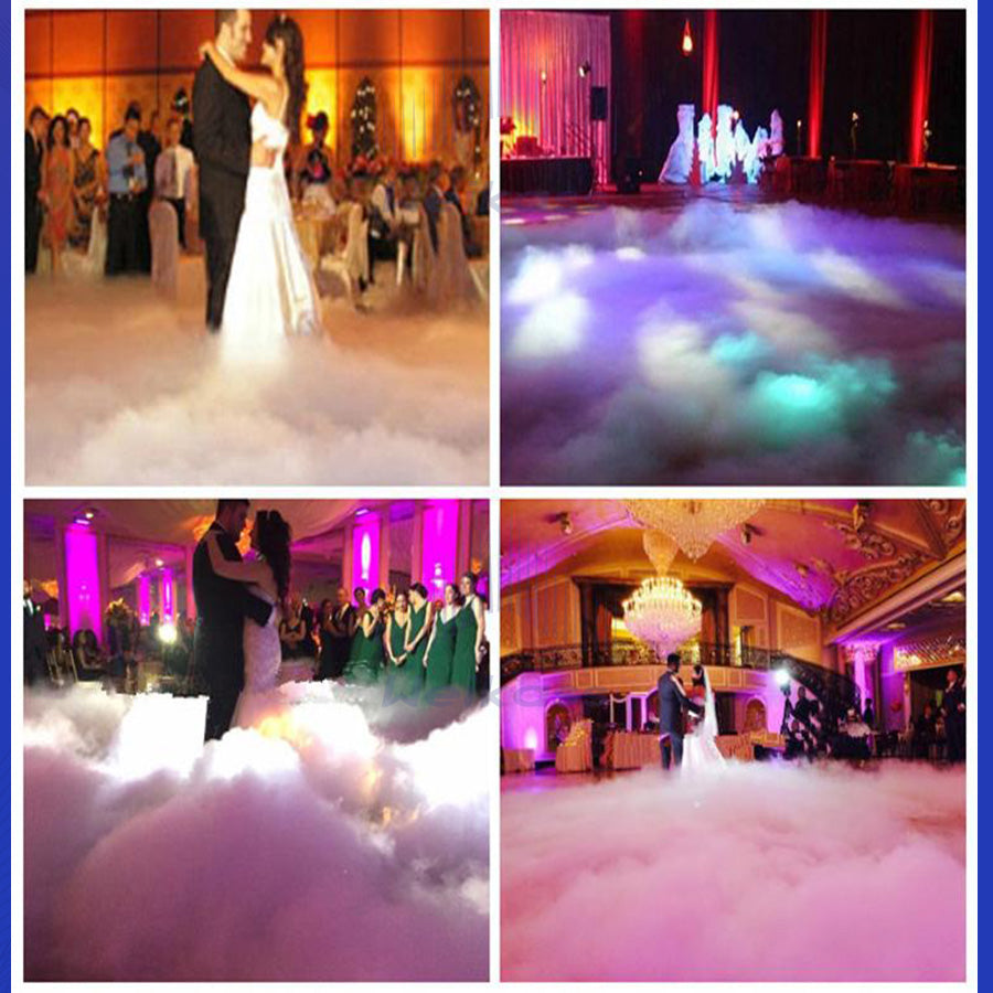 0 Tax 1 Nozzle ForMOKA Low Ground Lying First Dance Fog Machine 3500w Dry Ice Machine with Outlet and Base Fogger Machine for Wedding