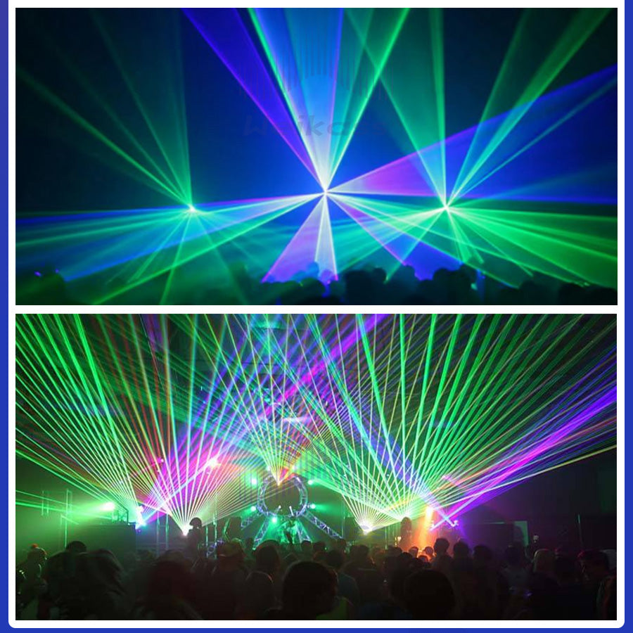 0 Tax 2W 1-10Pcs New Animation Laser Light DMX512 Laser DJ Disco Laser Projector Stage Effect Laser Light for Dance Party Bar